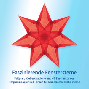 Faszinierende Fenstersterne Karminrot, Sonnengelb, Orange